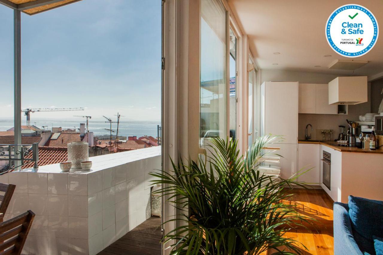 Amazing Rooftop Terrace With River And Historic City View 4 Bedrooms 4 Bathrooms Ac 19Th Century Building Chiado Лісабон Екстер'єр фото